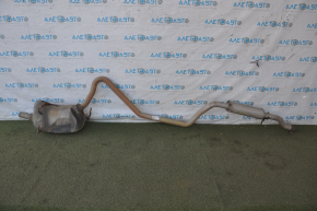 Muffler rear part with barrel Dodge Journey 11-14 2.4 rusty, bent mount