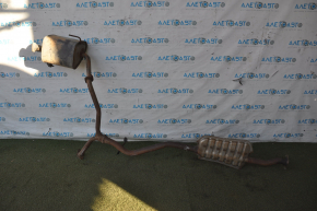 Exhaust line middle part with barrel right Subaru b9 Tribeca rusty