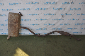 Muffler rear part with barrel Jeep Compass 11-12 2.0, 2.4 rusty