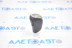 Gear knob Nissan Murano z52 15-24 black leather, chip on the overlay, scratches on chrome, leather tear