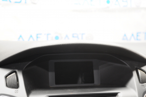 Torpedo front panel without AIRBAG Ford Focus mk3 15-14 rest, black, with glove compartment, scratch, broken mount