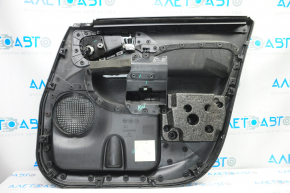 Door trim card front left Fiat 500L 14- black with brown insert leather, peeled leather, scratches