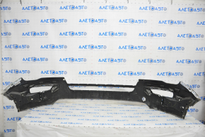 Front bumper upper part Ford Explorer 18-19 rest, white, pressed, scratches, breakage of fastener