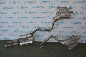 Exhaust line middle part with barrels Mercedes W221 M273 dents