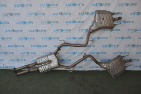 Exhaust line middle part with barrels Mercedes W221 M273 dents