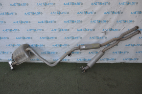 Muffler middle and rear part with barrel right Dodge Challenger 09-14 3.6 with chrome tip