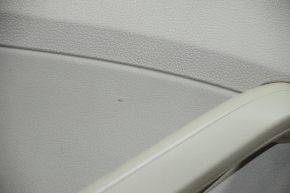 Door trim card front left VW Passat b7 12-15 USA beige with beige insert leather, armrest leather, molding gray scratch gloss, tears, breakage of fasteners
