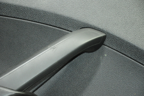 Door trim card front left VW Passat b7 12-15 USA black with black insert leather, armrest leather, molding gray gloss, tears, breakage of crepe, scratches
