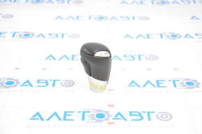 Gear knob Mazda 3 14-18 BM leather black, plastic inserts, scratches on leather
