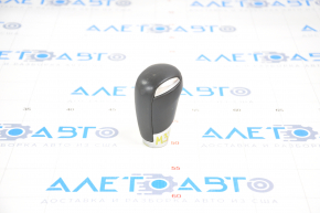 Gear knob Mazda 3 14-18 BM leather black, plastic inserts, scratches on leather