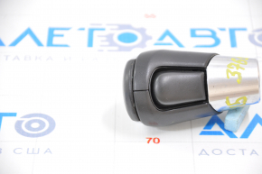 Gear knob Mazda 3 14-18 BM leather black, plastic inserts, scratches on leather