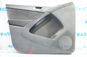 Door trim card front left VW Tiguan 09-17 black with black insert cloth, armrest cloth, scratches