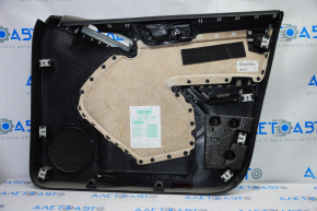 Door trim card front left VW Tiguan 09-17 black with black insert cloth, armrest cloth, scratches