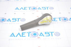 Gear knob Nissan Versa 12-19 usa gray rubber, plastic pads, worn button