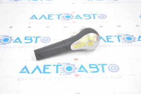 Gear knob Nissan Versa Note 13-17 black rubber, plastic inserts, worn button
