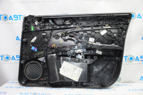 Door trim card front left VW Jetta 19-21 black with beige insert leather, armrest leather, molding gray type 1, butts