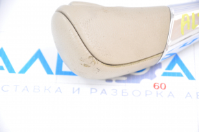 Gear knob Nissan Altima 13-15 beige leather, worn and torn leather