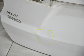 Naked trunk door with glass Ford Explorer 16-19 white YZ, with motor and leash, dented, scratches