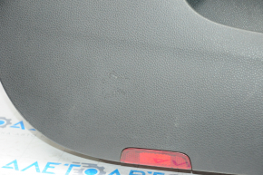 Door trim card front left VW Jetta 11-16 USA black with black insert plastic, armrest leather, molding gray gloss, scratches