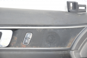 Door trim card front left Ford Explorer 16-19 rest, leather black, scratches, rust