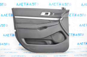 Door trim card front left Ford Explorer 16-19 rest, leather black, scratches, rust