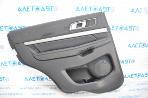 Door trim card rear left Ford Explorer 16-19 rest, leather black, rust