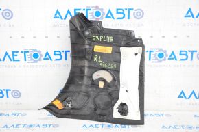 Rear pillar trim 3rd row left Ford Explorer 11-19 black, chemically treated, worn