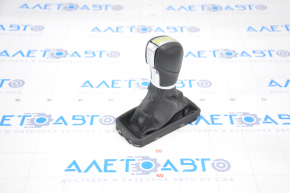 Gear knob VW Atlas 18-21 leather black, scratches on leather