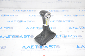 Gear knob Audi A4 B8 13-16 rest leather black, scratches on leather