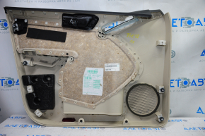 Door trim card front right VW Tiguan 09-17 beige with beige insert leather, armrest leather, scratch