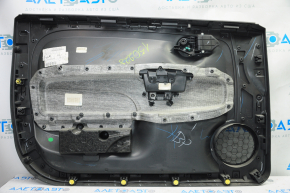 Door trim card front right Fiat 500 12-17 black with brown insert cloth, scratches