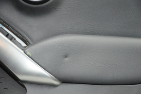 Door trim card front right Fiat 500X 16-17 black with black insert leather, armrest leather, overlay gray scratch gloss, beats audio, scratches, bump