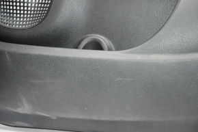 Door trim card front right Fiat 500L 14- black with brown insert leather, peeled leather, scratches