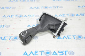 Gear knob Ford Explorer 11-17 leather black select shift, scratches on chrome