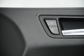 Door trim card front right Audi Q5 8R 09-17 black rubber, rubber armrest, molding under wood gloss, broken crepe, scratches, pokes