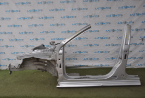 Front left quarter VW Passat b8 16-19 USA silver with central pillar, dented side member, bumps, dented