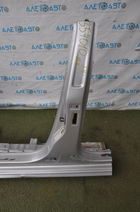 Front left quarter VW Passat b8 16-19 USA silver with central pillar, dented side member, bumps, dented