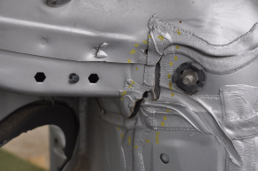 Front left quarter VW Passat b8 16-19 USA silver with central pillar, dented side member, bumps, dented