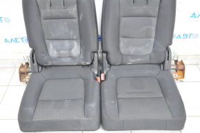 Rear row of seats 3rd row Ford Explorer 16-19 cloth black, chemical, rusty