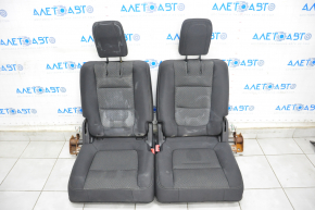 Rear row of seats 3rd row Ford Explorer 16-19 cloth black, chemical, rusty