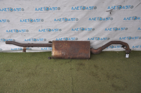 Exhaust line middle part Toyota Highlander 08-10 hybrid, sawed off catalytic converter, dented, rusty