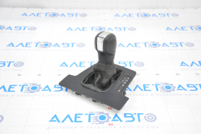 Gear knob with shifter cover VW Passat b7 12-15 USA leather black, matte cover, scratches on leather