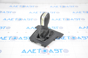 Gear knob with shifter cover VW Passat b7 12-15 USA leather black, matte cover, scratches on leather
