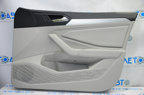 Door trim card front right VW Jetta 19-21 gray with gray insert leather, armrest leather, molding gray type 2