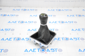 Gear knob VW Tiguan 09-17 black rubber, scratches on the lining