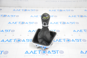 Gear knob VW Tiguan 09-17 black rubber, scratches on the lining