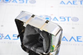 Automatic transmission knob with shifter cover VW Tiguan 09-17 black leather, chrome cover, worn leather, broken mount