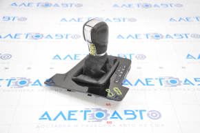 Gear knob with shifter cover VW Passat b8 16-19 16- USA leather black, glossy cover, type 1, scratches on leather and cover