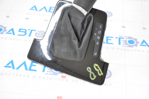 Gear knob with shifter cover VW Passat b8 16-19 16- USA leather black, glossy cover, type 1, scratches on leather and cover