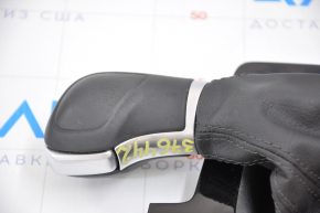 Gear knob with shifter cover VW Passat b8 16-19 16- USA leather black, glossy cover, type 2, scratches on leather